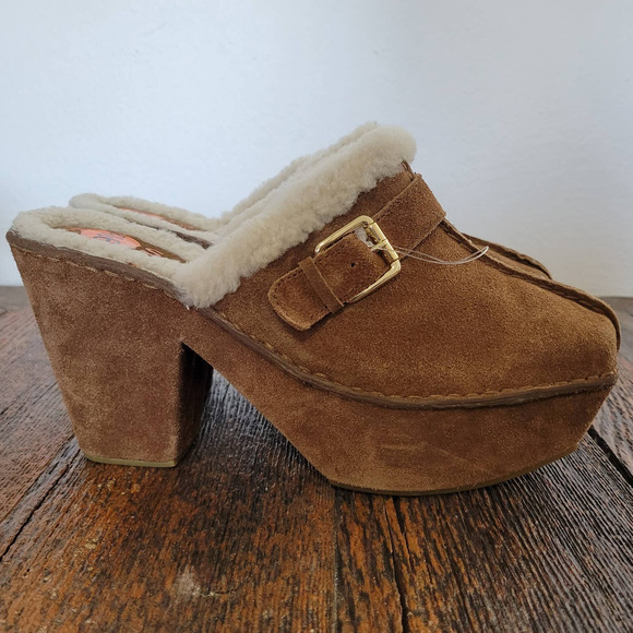 KORS Michael Kors Shoes - Kors Michael Kors Winston Shearling and Leather Mules